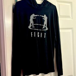 Everybody fights men’s long sleeve hooded tee
